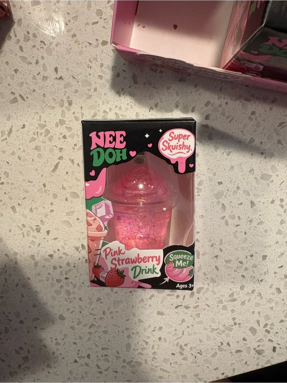 Pink Strawberry Drink Super Squishy
